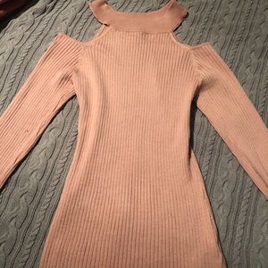 Cold shoulder sweater
